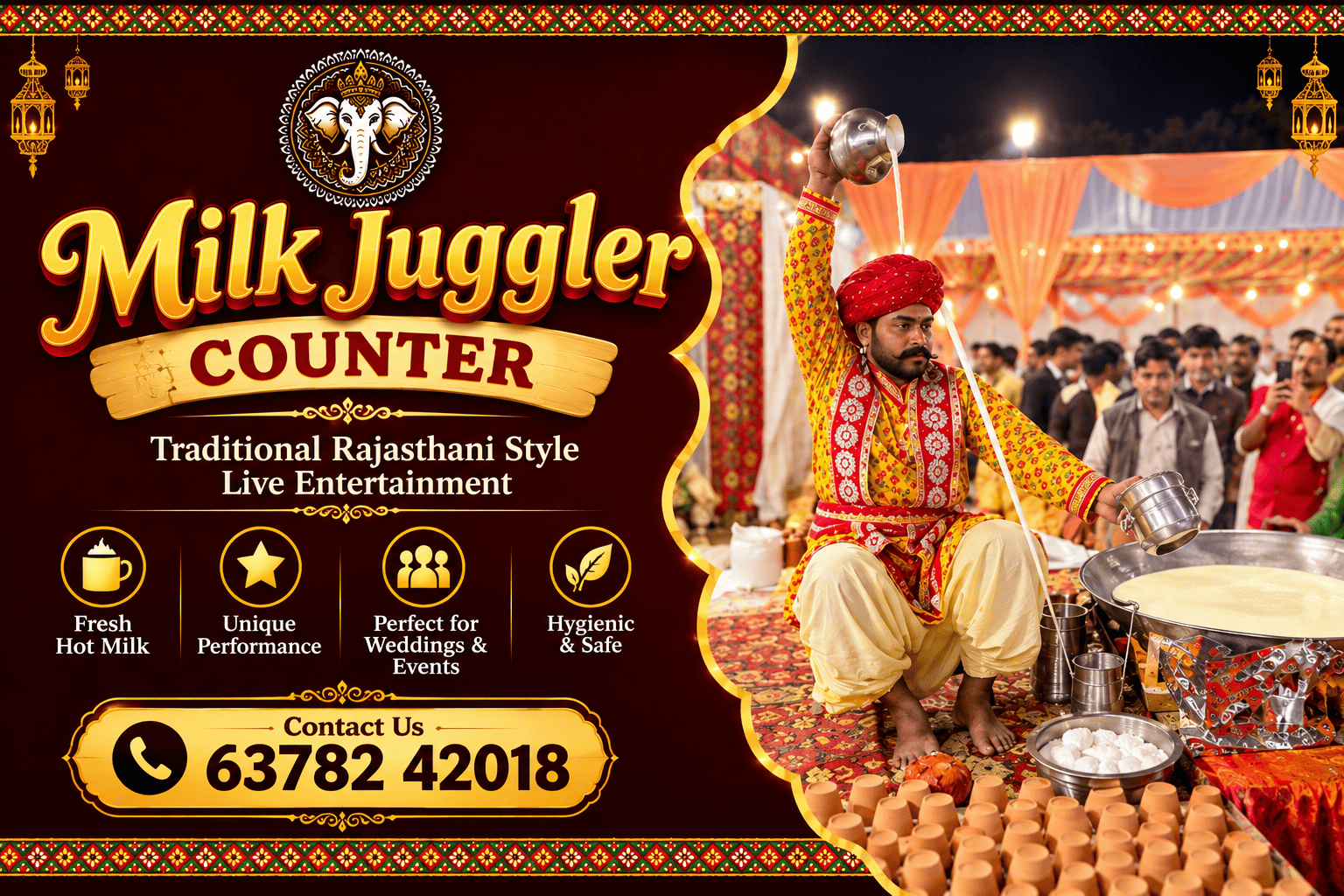 Milk Juggler for Wedding