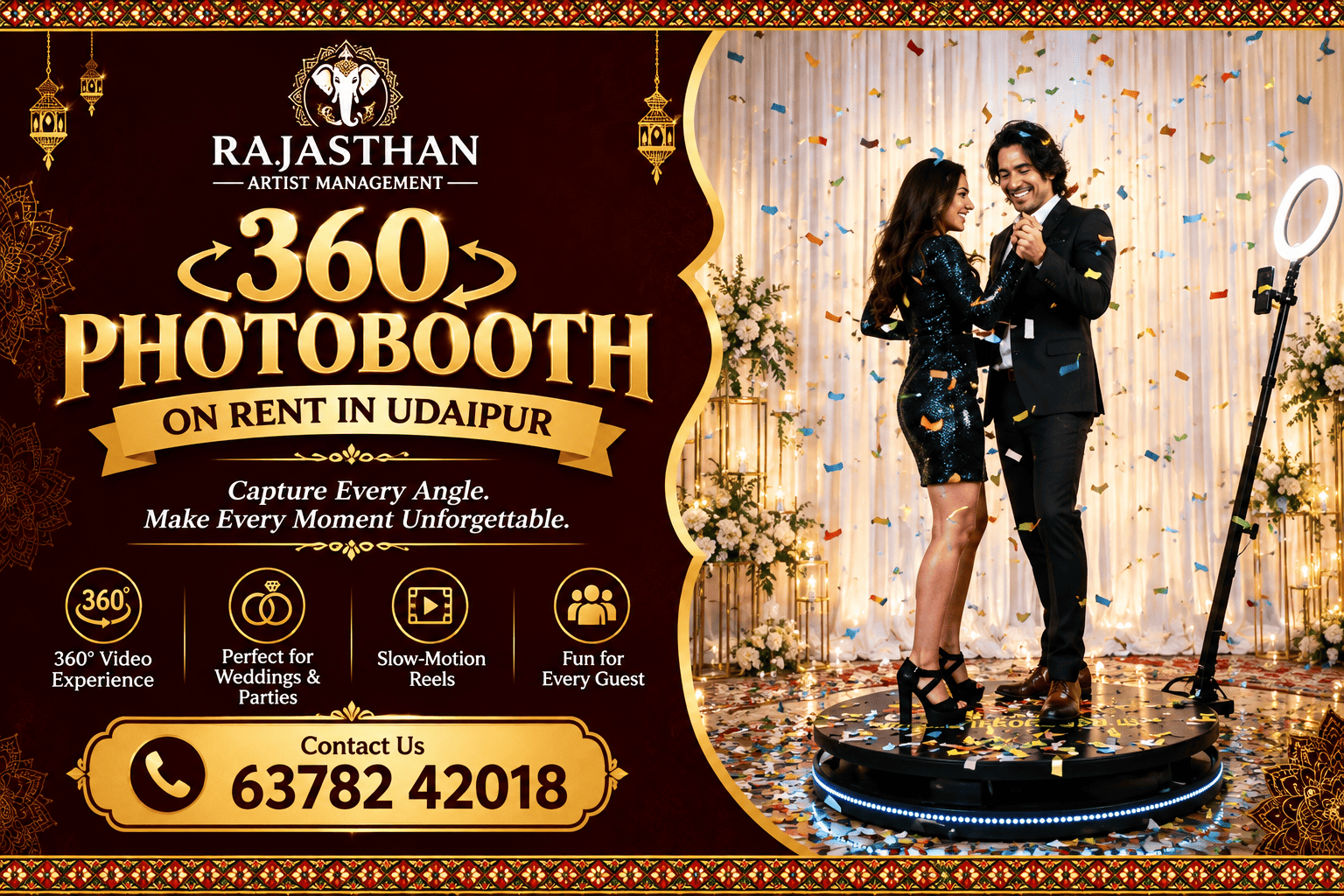 360 Photobooth on Rent in Udaipur