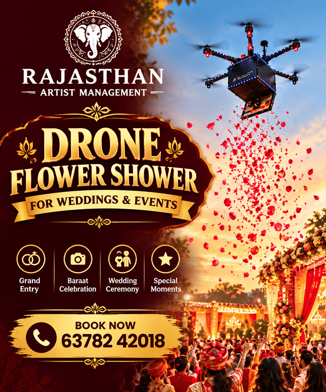 Drone Flower Dropping Service